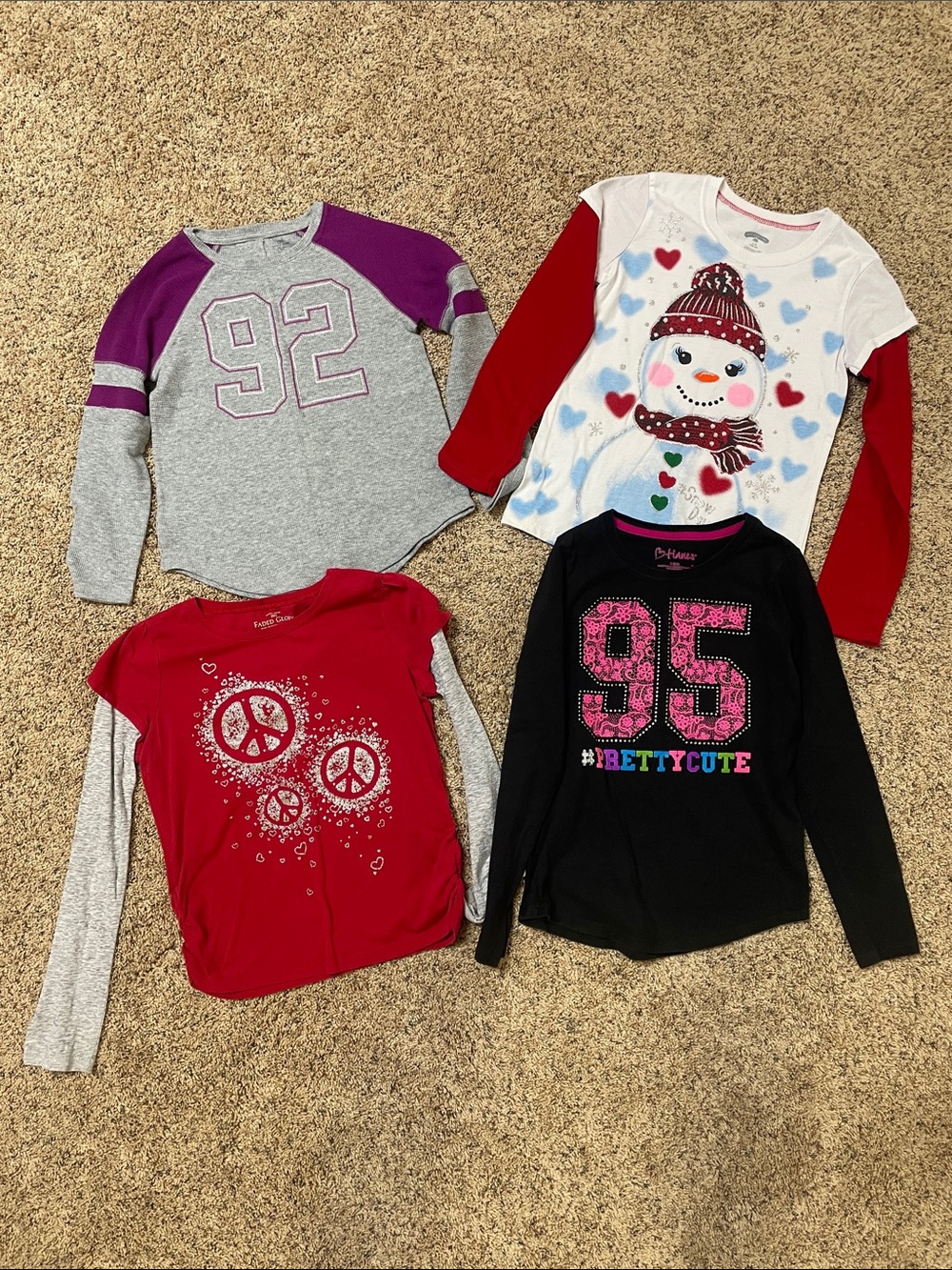 Lot of Girls size 10/12 long sleeve shirts